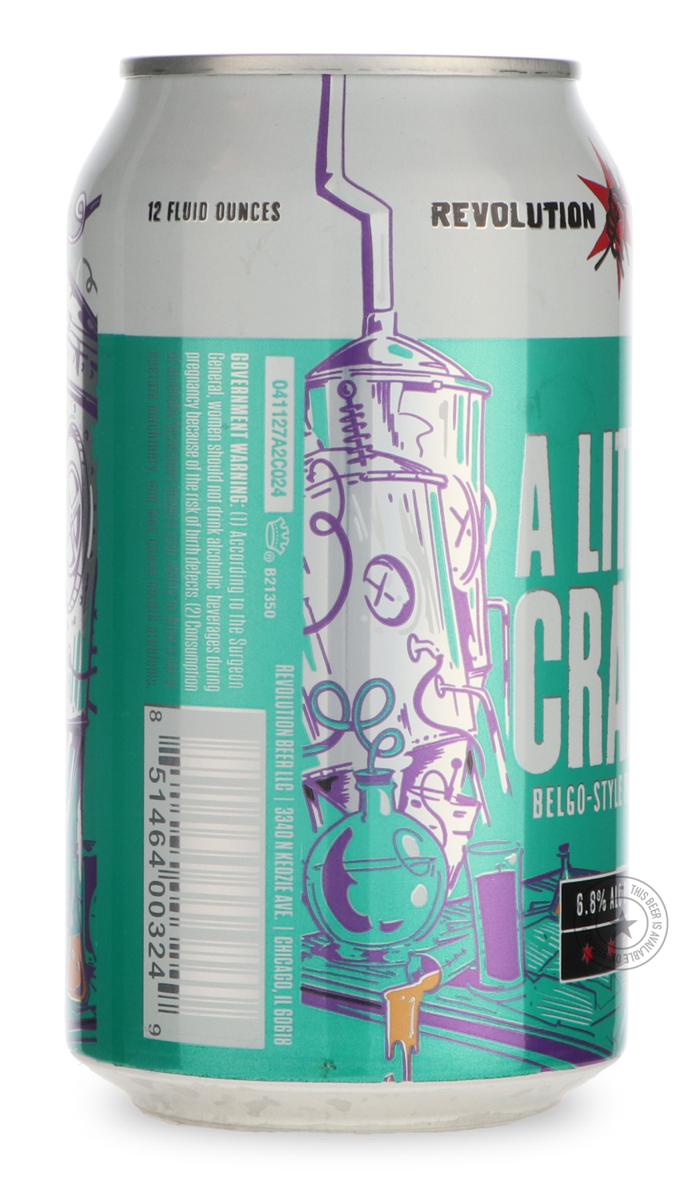 -Revolution- A Little Crazy-IPA- Only @ Beer Republic - The best online beer store for American & Canadian craft beer - Buy beer online from the USA and Canada - Bier online kopen - Amerikaans bier kopen - Craft beer store - Craft beer kopen - Amerikanisch bier kaufen - Bier online kaufen - Acheter biere online - IPA - Stout - Porter - New England IPA - Hazy IPA - Imperial Stout - Barrel Aged - Barrel Aged Imperial Stout - Brown - Dark beer - Blond - Blonde - Pilsner - Lager - Wheat - Weizen - Amber - Barle