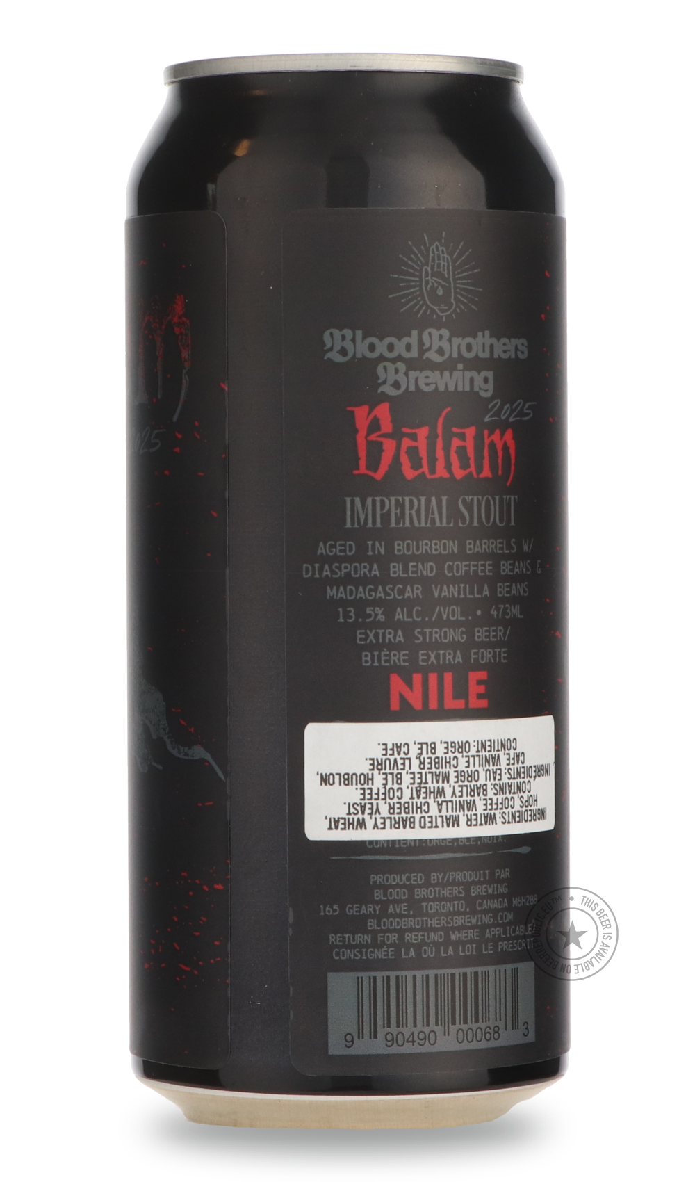 Blood Brothers- Balam Nile-Stout & Porter- Only @ Beer Republic - The best online beer store for American & Canadian craft beer - Buy beer online from the USA and Canada - Bier online kopen - Amerikaans bier kopen - Craft beer store - Craft beer kopen - Amerikanisch bier kaufen - Bier online kaufen - Acheter biere online - IPA - Stout - Porter - New England IPA - Hazy IPA - Imperial Stout - Barrel Aged - Barrel Aged Imperial Stout - Brown - Dark beer - Blond - Blonde - Pilsner - Lager - Wheat - Weizen - Amb