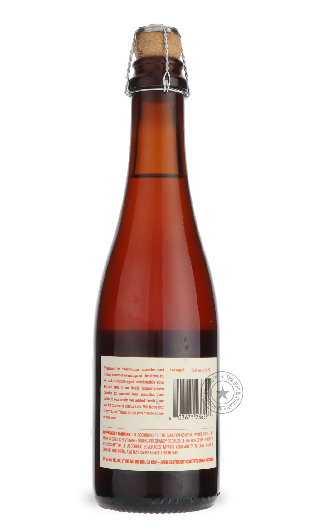 Allagash- Cherry Lime Times-Sour / Wild & Fruity- Only @ Beer Republic - The best online beer store for American & Canadian craft beer - Buy beer online from the USA and Canada - Bier online kopen - Amerikaans bier kopen - Craft beer store - Craft beer kopen - Amerikanisch bier kaufen - Bier online kaufen - Acheter biere online - IPA - Stout - Porter - New England IPA - Hazy IPA - Imperial Stout - Barrel Aged - Barrel Aged Imperial Stout - Brown - Dark beer - Blond - Blonde - Pilsner - Lager - Wheat - Weize