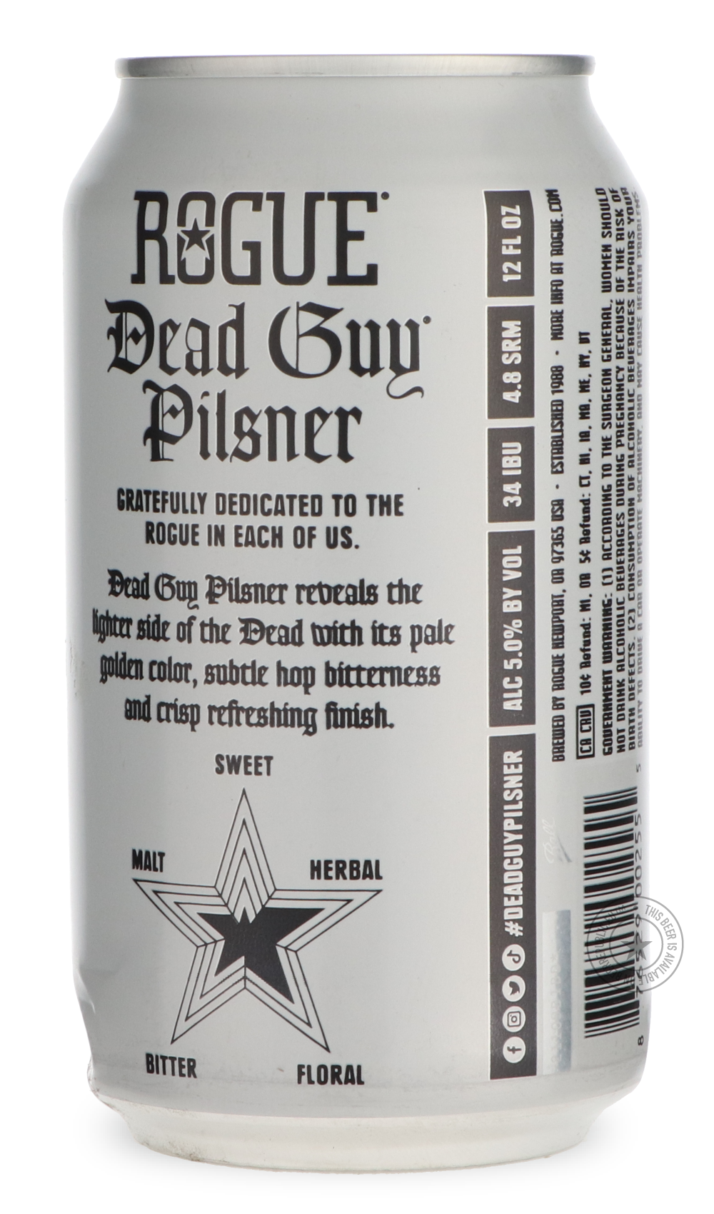 -Rogue- Dead Guy Pilsner-Pale- Only @ Beer Republic - The best online beer store for American & Canadian craft beer - Buy beer online from the USA and Canada - Bier online kopen - Amerikaans bier kopen - Craft beer store - Craft beer kopen - Amerikanisch bier kaufen - Bier online kaufen - Acheter biere online - IPA - Stout - Porter - New England IPA - Hazy IPA - Imperial Stout - Barrel Aged - Barrel Aged Imperial Stout - Brown - Dark beer - Blond - Blonde - Pilsner - Lager - Wheat - Weizen - Amber - Barley
