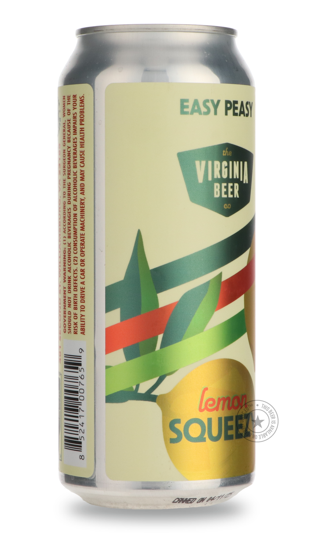 -The Virginia Beer Company- Easy Peasy-Sour / Wild & Fruity- Only @ Beer Republic - The best online beer store for American & Canadian craft beer - Buy beer online from the USA and Canada - Bier online kopen - Amerikaans bier kopen - Craft beer store - Craft beer kopen - Amerikanisch bier kaufen - Bier online kaufen - Acheter biere online - IPA - Stout - Porter - New England IPA - Hazy IPA - Imperial Stout - Barrel Aged - Barrel Aged Imperial Stout - Brown - Dark beer - Blond - Blonde - Pilsner - Lager - Wh