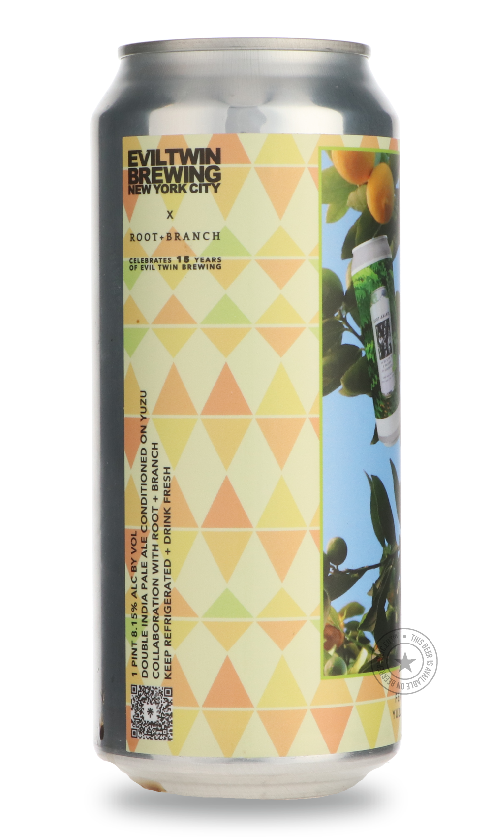 -Evil Twin- Femme Fatale Yuzu Spectacle / Root + Branch-IPA- Only @ Beer Republic - The best online beer store for American & Canadian craft beer - Buy beer online from the USA and Canada - Bier online kopen - Amerikaans bier kopen - Craft beer store - Craft beer kopen - Amerikanisch bier kaufen - Bier online kaufen - Acheter biere online - IPA - Stout - Porter - New England IPA - Hazy IPA - Imperial Stout - Barrel Aged - Barrel Aged Imperial Stout - Brown - Dark beer - Blond - Blonde - Pilsner - Lager - Wh