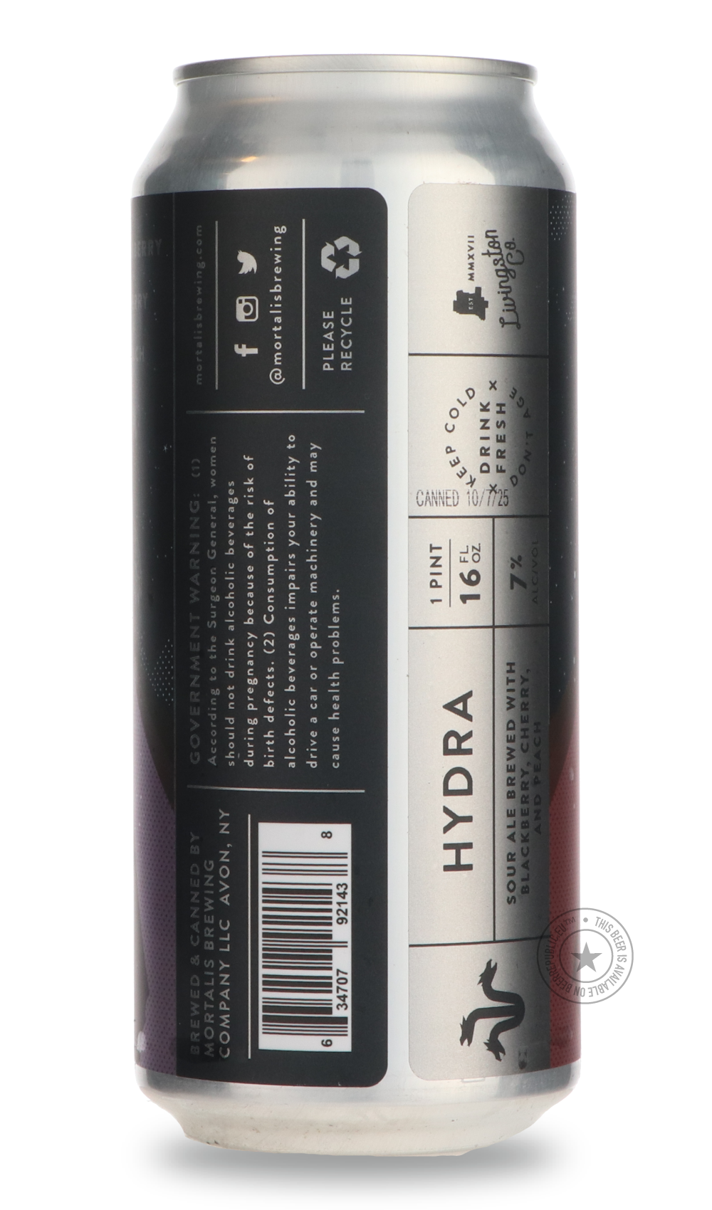 -Mortalis- Hydra | Blackberry Cherry Peach-Sour / Wild & Fruity- Only @ Beer Republic - The best online beer store for American & Canadian craft beer - Buy beer online from the USA and Canada - Bier online kopen - Amerikaans bier kopen - Craft beer store - Craft beer kopen - Amerikanisch bier kaufen - Bier online kaufen - Acheter biere online - IPA - Stout - Porter - New England IPA - Hazy IPA - Imperial Stout - Barrel Aged - Barrel Aged Imperial Stout - Brown - Dark beer - Blond - Blonde - Pilsner - Lager
