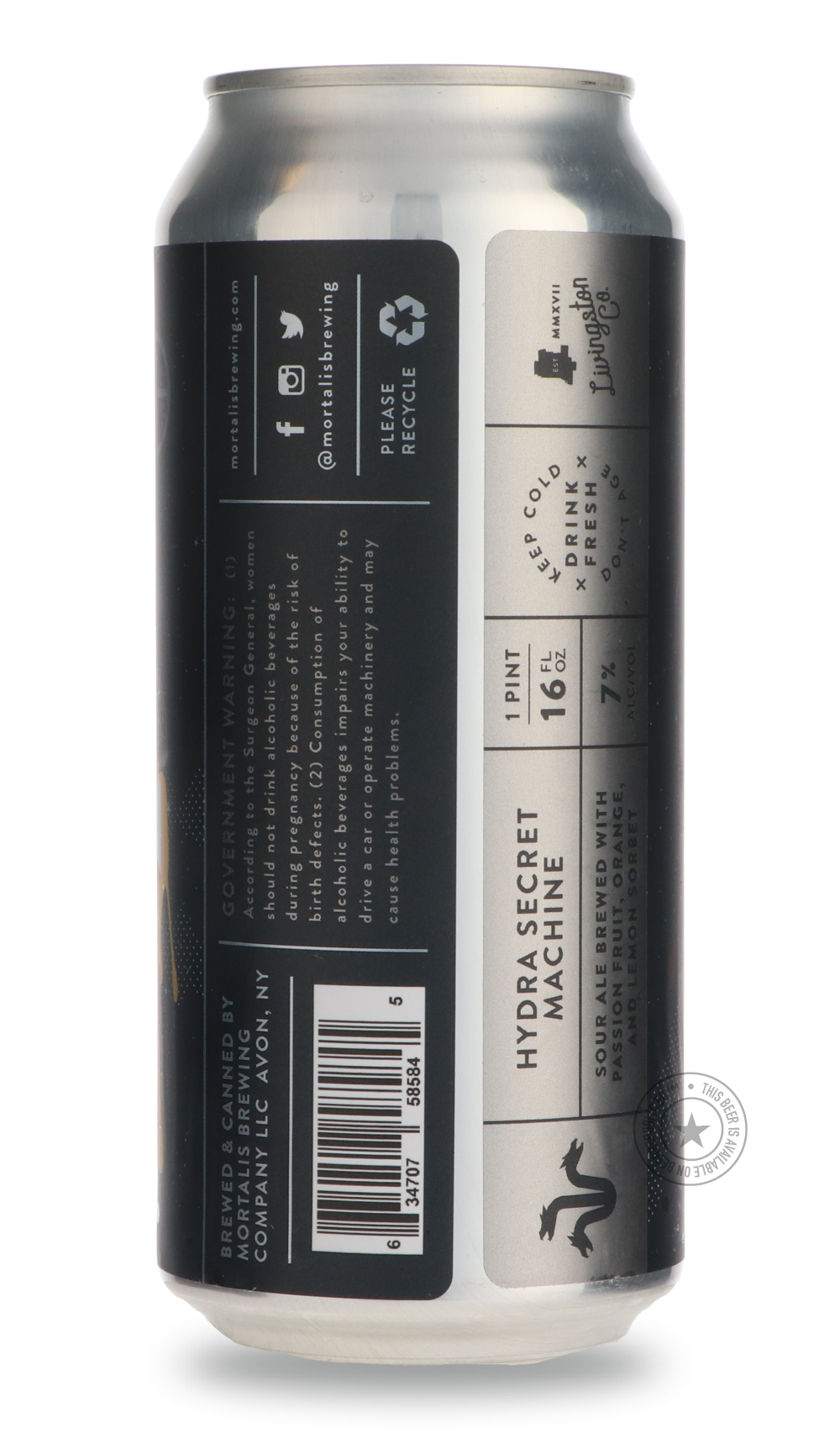 -Mortalis- Hydra | Secret Machine / Dewey-Sour / Wild & Fruity- Only @ Beer Republic - The best online beer store for American & Canadian craft beer - Buy beer online from the USA and Canada - Bier online kopen - Amerikaans bier kopen - Craft beer store - Craft beer kopen - Amerikanisch bier kaufen - Bier online kaufen - Acheter biere online - IPA - Stout - Porter - New England IPA - Hazy IPA - Imperial Stout - Barrel Aged - Barrel Aged Imperial Stout - Brown - Dark beer - Blond - Blonde - Pilsner - Lager -