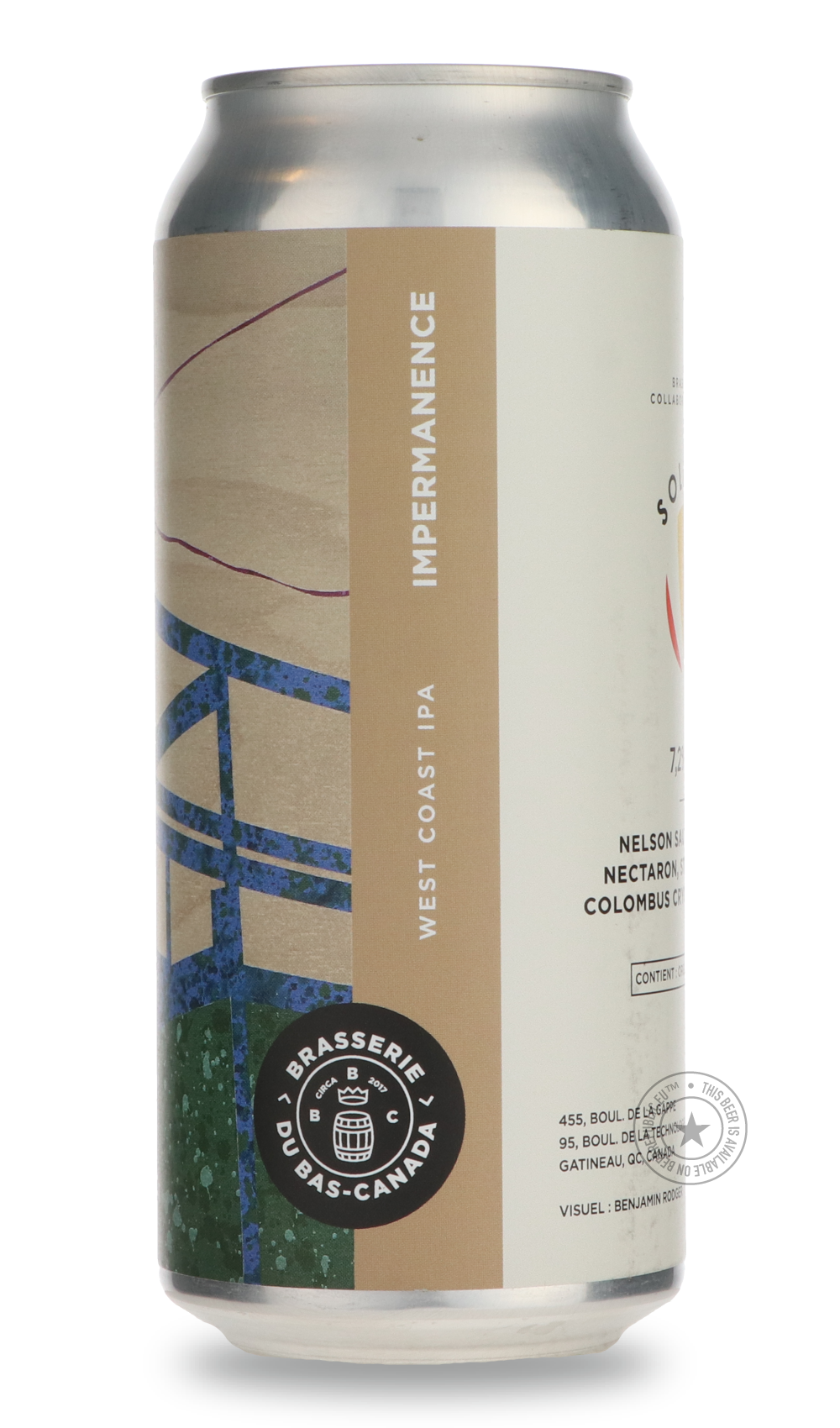 Brasserie du Bas-Canada- Impermanence / Solaris-IPA- Only @ Beer Republic - The best online beer store for American & Canadian craft beer - Buy beer online from the USA and Canada - Bier online kopen - Amerikaans bier kopen - Craft beer store - Craft beer kopen - Amerikanisch bier kaufen - Bier online kaufen - Acheter biere online - IPA - Stout - Porter - New England IPA - Hazy IPA - Imperial Stout - Barrel Aged - Barrel Aged Imperial Stout - Brown - Dark beer - Blond - Blonde - Pilsner - Lager - Wheat - We