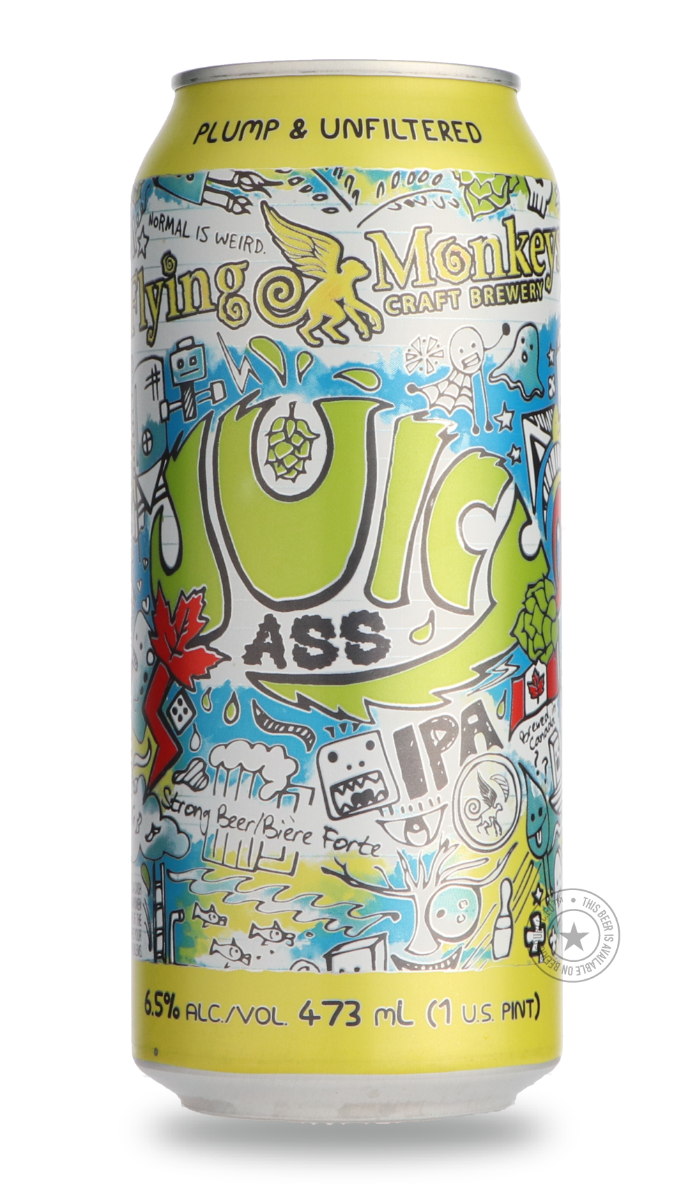 Flying Monkeys- Juicy Ass-IPA- Only @ Beer Republic - The best online beer store for American & Canadian craft beer - Buy beer online from the USA and Canada - Bier online kopen - Amerikaans bier kopen - Craft beer store - Craft beer kopen - Amerikanisch bier kaufen - Bier online kaufen - Acheter biere online - IPA - Stout - Porter - New England IPA - Hazy IPA - Imperial Stout - Barrel Aged - Barrel Aged Imperial Stout - Brown - Dark beer - Blond - Blonde - Pilsner - Lager - Wheat - Weizen - Amber - Barley