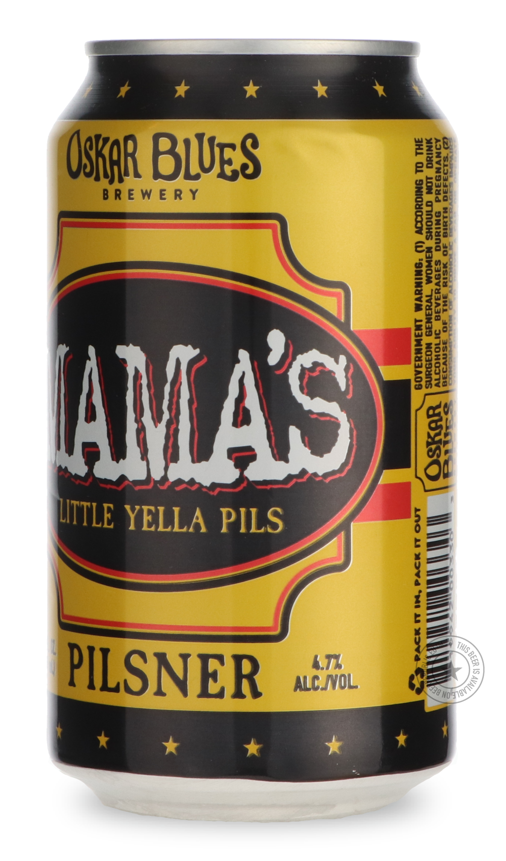 -Oskar Blues- Mama's Little Yella-Pale- Only @ Beer Republic - The best online beer store for American & Canadian craft beer - Buy beer online from the USA and Canada - Bier online kopen - Amerikaans bier kopen - Craft beer store - Craft beer kopen - Amerikanisch bier kaufen - Bier online kaufen - Acheter biere online - IPA - Stout - Porter - New England IPA - Hazy IPA - Imperial Stout - Barrel Aged - Barrel Aged Imperial Stout - Brown - Dark beer - Blond - Blonde - Pilsner - Lager - Wheat - Weizen - Amber