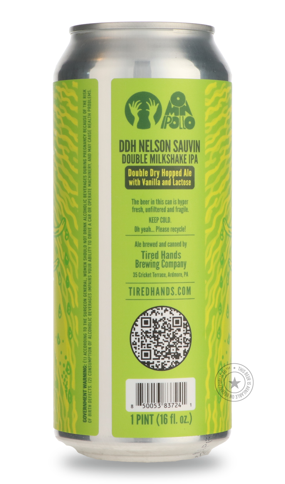 Tired Hands- Milkshake IPA DDH Double Nelson Sauvin / Omnipollo-IPA- Only @ Beer Republic - The best online beer store for American & Canadian craft beer - Buy beer online from the USA and Canada - Bier online kopen - Amerikaans bier kopen - Craft beer store - Craft beer kopen - Amerikanisch bier kaufen - Bier online kaufen - Acheter biere online - IPA - Stout - Porter - New England IPA - Hazy IPA - Imperial Stout - Barrel Aged - Barrel Aged Imperial Stout - Brown - Dark beer - Blond - Blonde - Pilsner - La