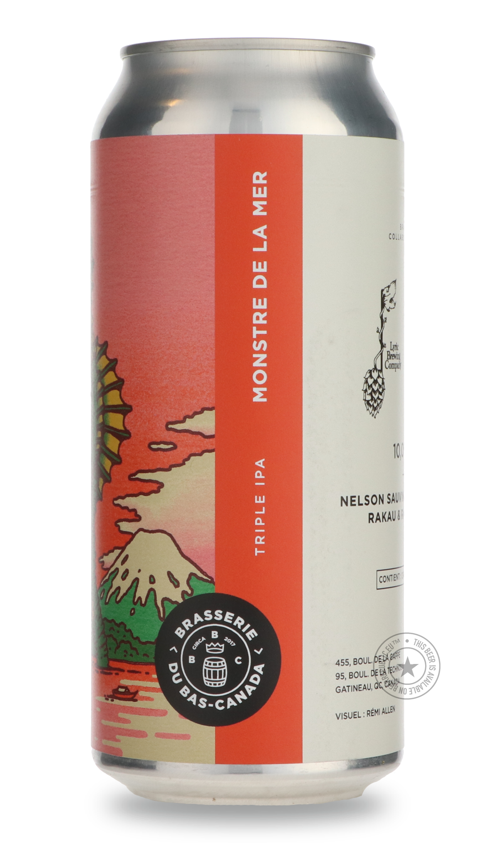 Brasserie du Bas-Canada- Monstre De La Mer / Lyric & Ill Will-IPA- Only @ Beer Republic - The best online beer store for American & Canadian craft beer - Buy beer online from the USA and Canada - Bier online kopen - Amerikaans bier kopen - Craft beer store - Craft beer kopen - Amerikanisch bier kaufen - Bier online kaufen - Acheter biere online - IPA - Stout - Porter - New England IPA - Hazy IPA - Imperial Stout - Barrel Aged - Barrel Aged Imperial Stout - Brown - Dark beer - Blond - Blonde - Pilsner - Lage