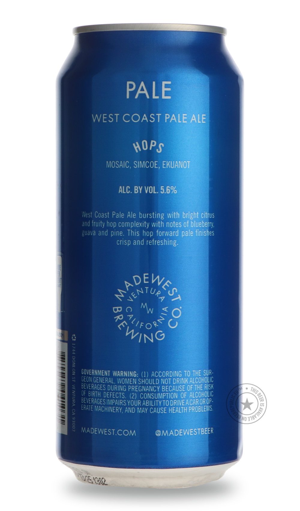 -MadeWest- Pale-Pale- Only @ Beer Republic - The best online beer store for American & Canadian craft beer - Buy beer online from the USA and Canada - Bier online kopen - Amerikaans bier kopen - Craft beer store - Craft beer kopen - Amerikanisch bier kaufen - Bier online kaufen - Acheter biere online - IPA - Stout - Porter - New England IPA - Hazy IPA - Imperial Stout - Barrel Aged - Barrel Aged Imperial Stout - Brown - Dark beer - Blond - Blonde - Pilsner - Lager - Wheat - Weizen - Amber - Barley Wine - Qu