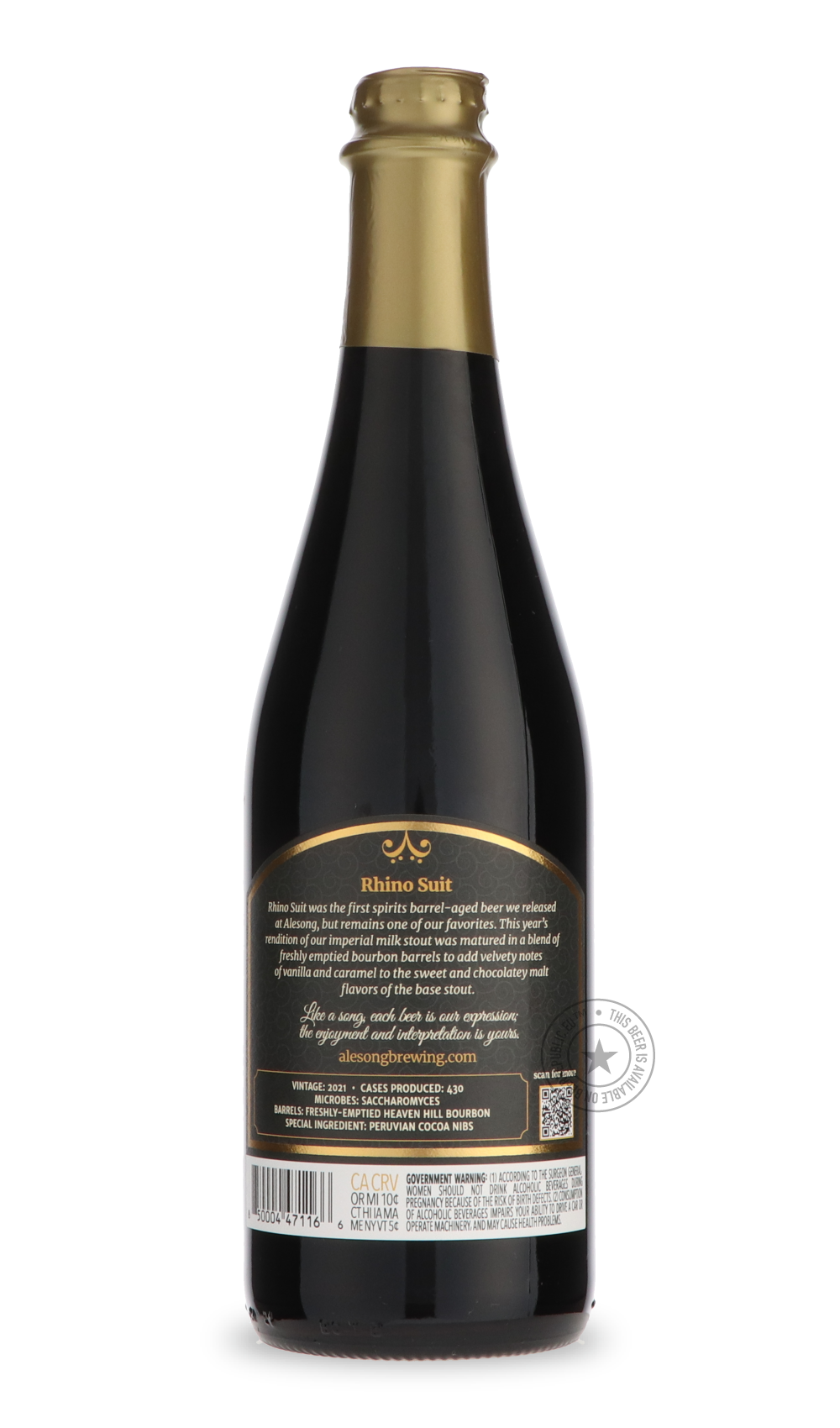 -Alesong- Rhino Suit 2021-Stout & Porter- Only @ Beer Republic - The best online beer store for American & Canadian craft beer - Buy beer online from the USA and Canada - Bier online kopen - Amerikaans bier kopen - Craft beer store - Craft beer kopen - Amerikanisch bier kaufen - Bier online kaufen - Acheter biere online - IPA - Stout - Porter - New England IPA - Hazy IPA - Imperial Stout - Barrel Aged - Barrel Aged Imperial Stout - Brown - Dark beer - Blond - Blonde - Pilsner - Lager - Wheat - Weizen - Ambe