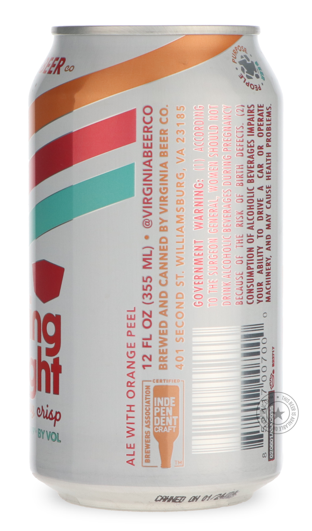 -The Virginia Beer Company- Saving Daylight Citrus Wheat-Pale- Only @ Beer Republic - The best online beer store for American & Canadian craft beer - Buy beer online from the USA and Canada - Bier online kopen - Amerikaans bier kopen - Craft beer store - Craft beer kopen - Amerikanisch bier kaufen - Bier online kaufen - Acheter biere online - IPA - Stout - Porter - New England IPA - Hazy IPA - Imperial Stout - Barrel Aged - Barrel Aged Imperial Stout - Brown - Dark beer - Blond - Blonde - Pilsner - Lager -