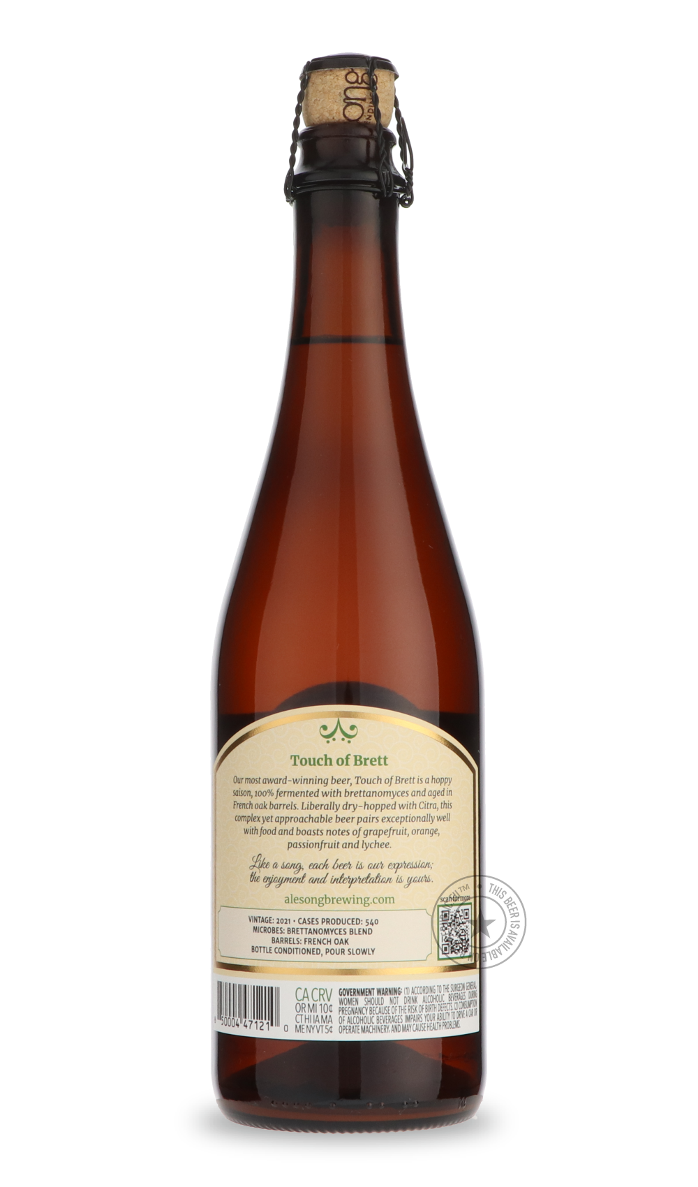 -Alesong- Touch of Brett 2021-Sour / Wild & Fruity- Only @ Beer Republic - The best online beer store for American & Canadian craft beer - Buy beer online from the USA and Canada - Bier online kopen - Amerikaans bier kopen - Craft beer store - Craft beer kopen - Amerikanisch bier kaufen - Bier online kaufen - Acheter biere online - IPA - Stout - Porter - New England IPA - Hazy IPA - Imperial Stout - Barrel Aged - Barrel Aged Imperial Stout - Brown - Dark beer - Blond - Blonde - Pilsner - Lager - Wheat - Wei