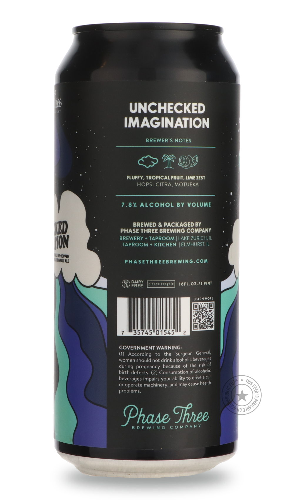 -Phase Three- Unchecked Imagination-IPA- Only @ Beer Republic - The best online beer store for American & Canadian craft beer - Buy beer online from the USA and Canada - Bier online kopen - Amerikaans bier kopen - Craft beer store - Craft beer kopen - Amerikanisch bier kaufen - Bier online kaufen - Acheter biere online - IPA - Stout - Porter - New England IPA - Hazy IPA - Imperial Stout - Barrel Aged - Barrel Aged Imperial Stout - Brown - Dark beer - Blond - Blonde - Pilsner - Lager - Wheat - Weizen - Amber
