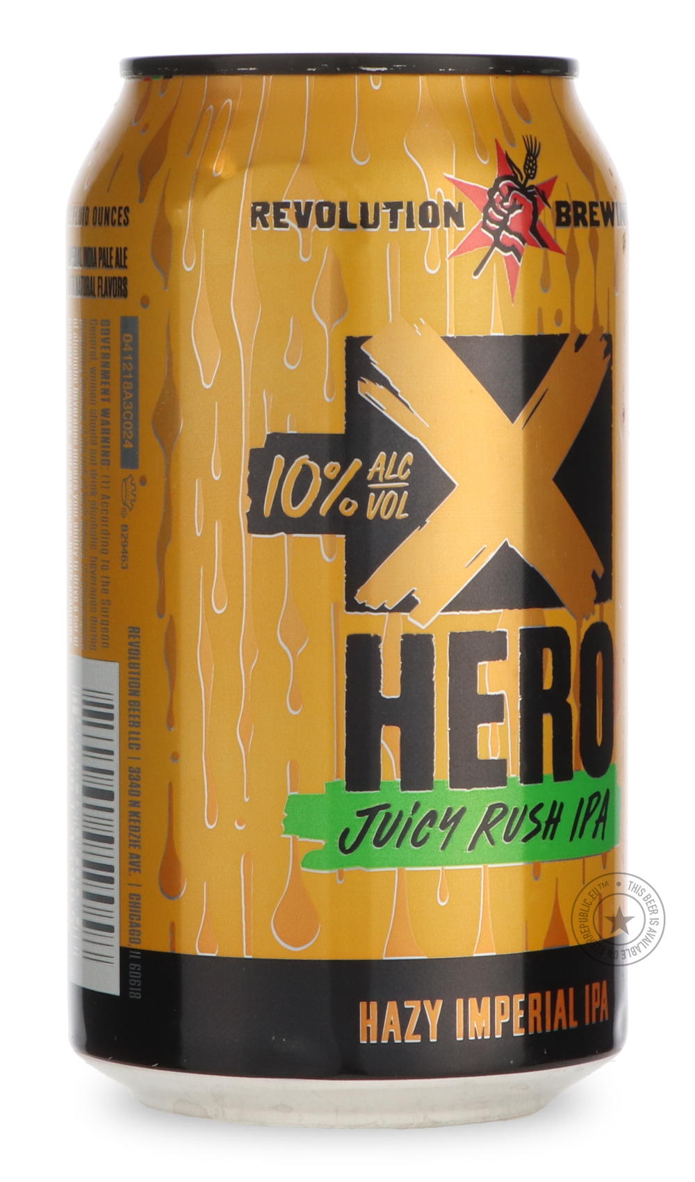 -Revolution- X-Hero Juicy Rush IPA-IPA- Only @ Beer Republic - The best online beer store for American & Canadian craft beer - Buy beer online from the USA and Canada - Bier online kopen - Amerikaans bier kopen - Craft beer store - Craft beer kopen - Amerikanisch bier kaufen - Bier online kaufen - Acheter biere online - IPA - Stout - Porter - New England IPA - Hazy IPA - Imperial Stout - Barrel Aged - Barrel Aged Imperial Stout - Brown - Dark beer - Blond - Blonde - Pilsner - Lager - Wheat - Weizen - Amber