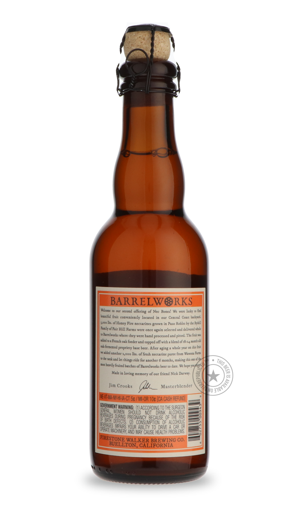 -Firestone Walker- Nec Bones-Sour / Wild & Fruity- Only @ Beer Republic - The best online beer store for American & Canadian craft beer - Buy beer online from the USA and Canada - Bier online kopen - Amerikaans bier kopen - Craft beer store - Craft beer kopen - Amerikanisch bier kaufen - Bier online kaufen - Acheter biere online - IPA - Stout - Porter - New England IPA - Hazy IPA - Imperial Stout - Barrel Aged - Barrel Aged Imperial Stout - Brown - Dark beer - Blond - Blonde - Pilsner - Lager - Wheat - Weiz