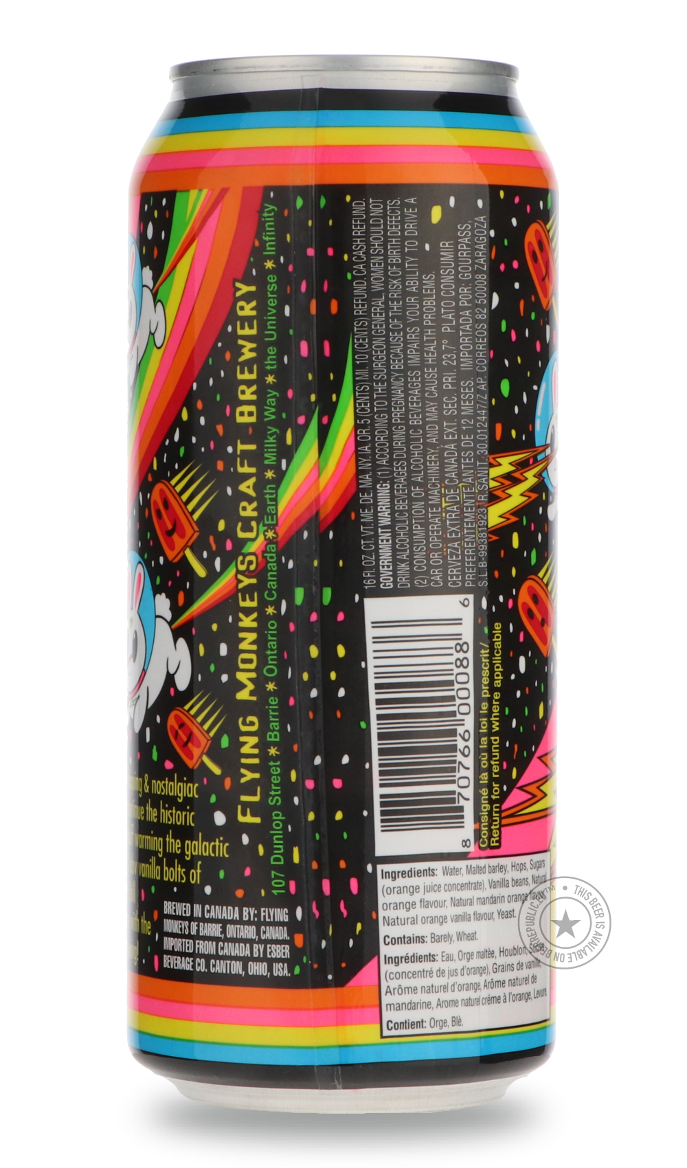 Flying Monkeys- Space Age Sunshine-IPA- Only @ Beer Republic - The best online beer store for American & Canadian craft beer - Buy beer online from the USA and Canada - Bier online kopen - Amerikaans bier kopen - Craft beer store - Craft beer kopen - Amerikanisch bier kaufen - Bier online kaufen - Acheter biere online - IPA - Stout - Porter - New England IPA - Hazy IPA - Imperial Stout - Barrel Aged - Barrel Aged Imperial Stout - Brown - Dark beer - Blond - Blonde - Pilsner - Lager - Wheat - Weizen - Amber