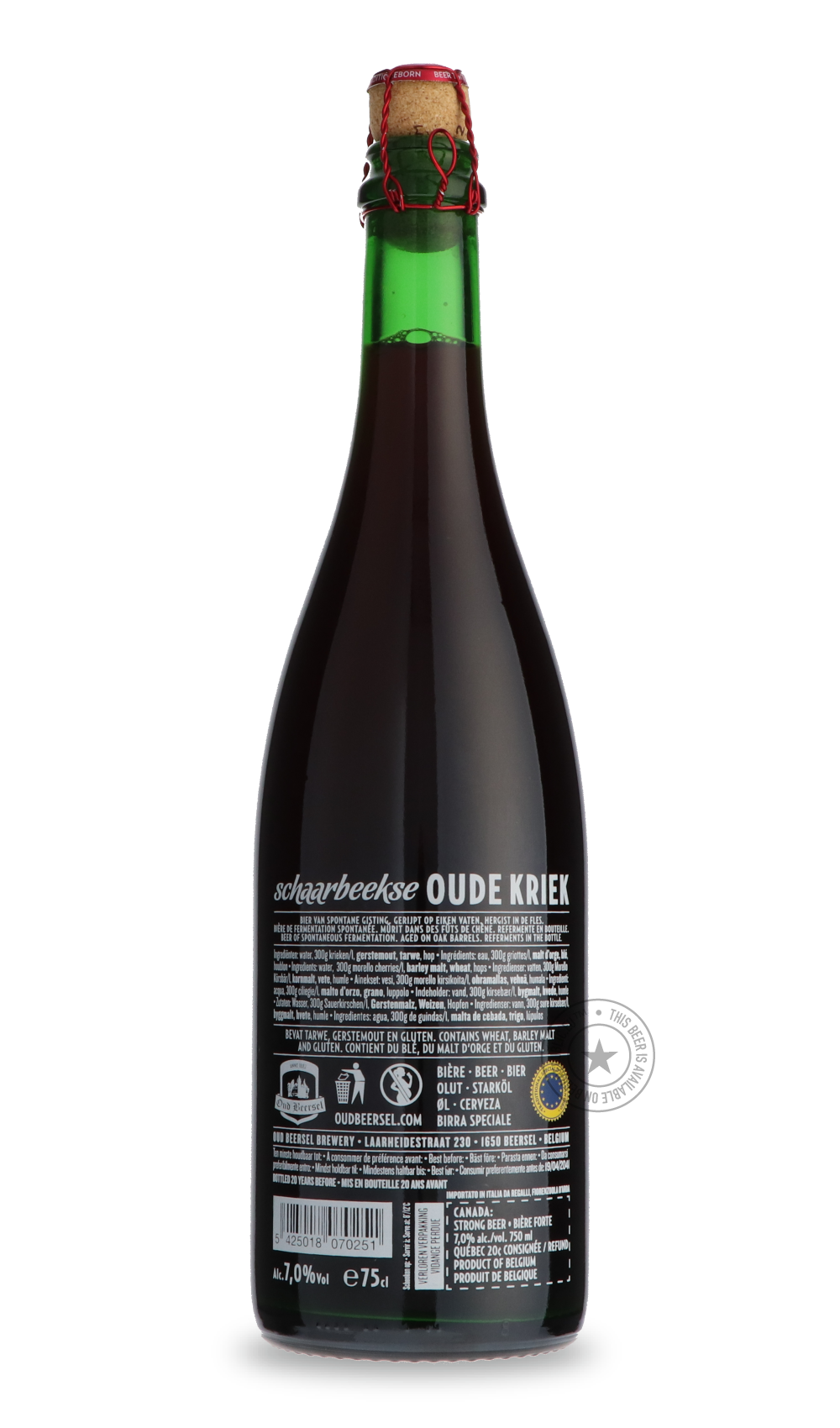 Oud Beersel- Schaarbeekse Oude Kriek-Sour / Wild & Fruity- Only @ Beer Republic - The best online beer store for American & Canadian craft beer - Buy beer online from the USA and Canada - Bier online kopen - Amerikaans bier kopen - Craft beer store - Craft beer kopen - Amerikanisch bier kaufen - Bier online kaufen - Acheter biere online - IPA - Stout - Porter - New England IPA - Hazy IPA - Imperial Stout - Barrel Aged - Barrel Aged Imperial Stout - Brown - Dark beer - Blond - Blonde - Pilsner - Lager - Whea