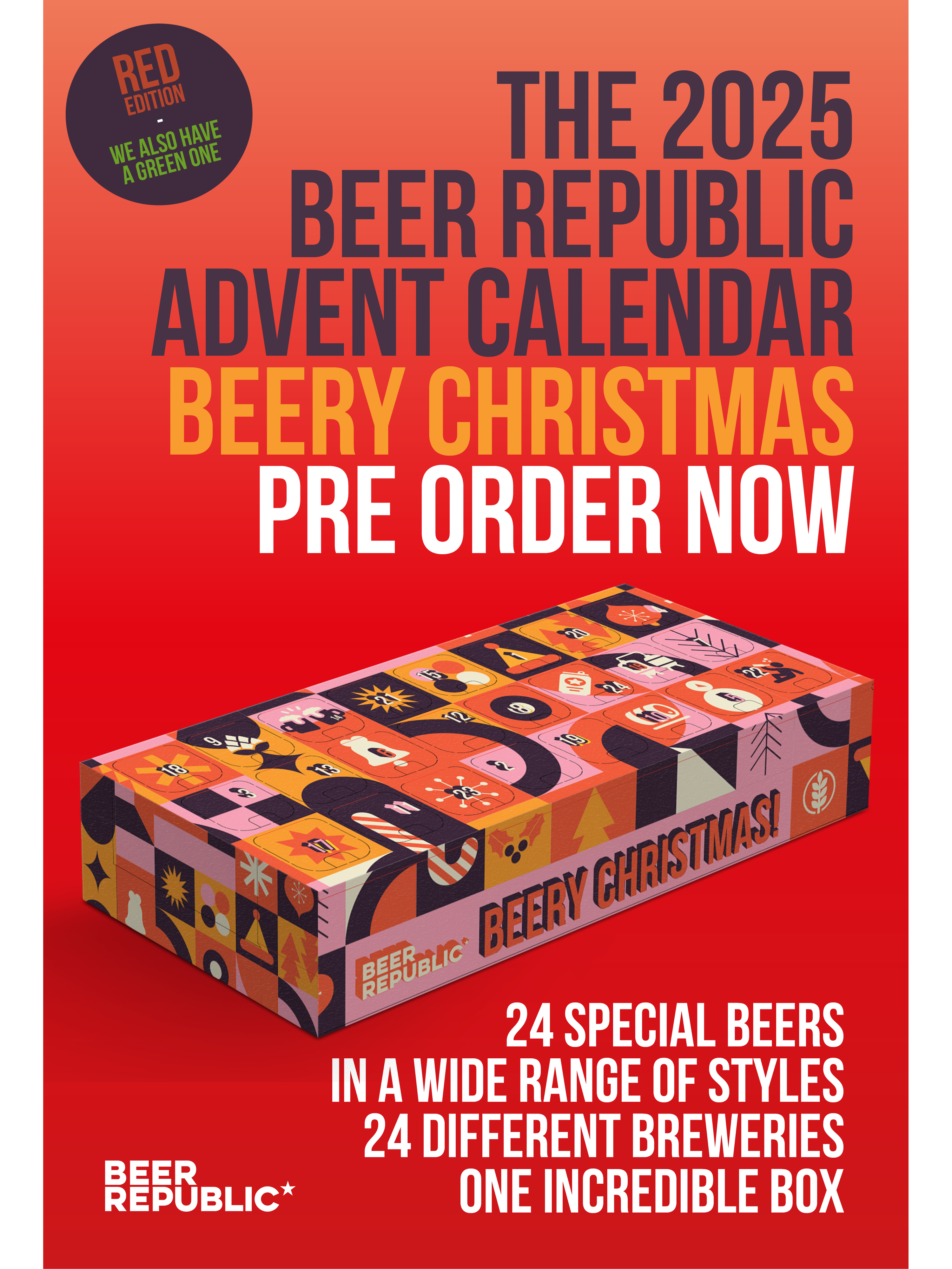 -Beer Republic- The Beer Republic Advent Calendar 2025 RED Edition-Packs & Cases- Only @ Beer Republic - The best online beer store for American & Canadian craft beer - Buy beer online from the USA and Canada - Bier online kopen - Amerikaans bier kopen - Craft beer store - Craft beer kopen - Amerikanisch bier kaufen - Bier online kaufen - Acheter biere online - IPA - Stout - Porter - New England IPA - Hazy IPA - Imperial Stout - Barrel Aged - Barrel Aged Imperial Stout - Brown - Dark beer - Blond - Blonde -