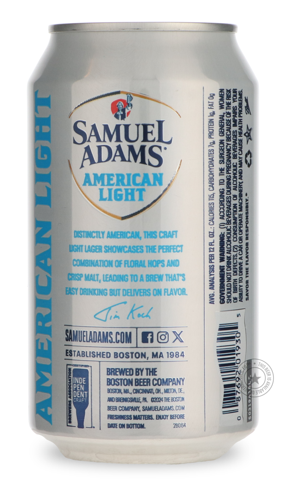 -Samuel Adams- American Light-Pale- Only @ Beer Republic - The best online beer store for American & Canadian craft beer - Buy beer online from the USA and Canada - Bier online kopen - Amerikaans bier kopen - Craft beer store - Craft beer kopen - Amerikanisch bier kaufen - Bier online kaufen - Acheter biere online - IPA - Stout - Porter - New England IPA - Hazy IPA - Imperial Stout - Barrel Aged - Barrel Aged Imperial Stout - Brown - Dark beer - Blond - Blonde - Pilsner - Lager - Wheat - Weizen - Amber - Ba