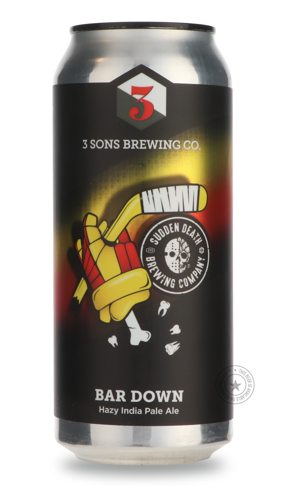 3 Sons- Bar Down / Sudden Death-IPA- Only @ Beer Republic - The best online beer store for American & Canadian craft beer - Buy beer online from the USA and Canada - Bier online kopen - Amerikaans bier kopen - Craft beer store - Craft beer kopen - Amerikanisch bier kaufen - Bier online kaufen - Acheter biere online - IPA - Stout - Porter - New England IPA - Hazy IPA - Imperial Stout - Barrel Aged - Barrel Aged Imperial Stout - Brown - Dark beer - Blond - Blonde - Pilsner - Lager - Wheat - Weizen - Amber - B