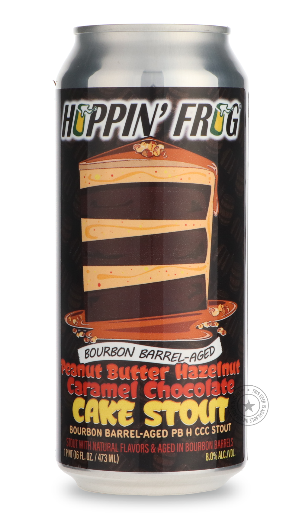 Hoppin' Frog- Bourbon Barrel-Aged Peanut Butter Hazelnut Caramel Chocolate Cake Stout-Stout & Porter- Only @ Beer Republic - The best online beer store for American & Canadian craft beer - Buy beer online from the USA and Canada - Bier online kopen - Amerikaans bier kopen - Craft beer store - Craft beer kopen - Amerikanisch bier kaufen - Bier online kaufen - Acheter biere online - IPA - Stout - Porter - New England IPA - Hazy IPA - Imperial Stout - Barrel Aged - Barrel Aged Imperial Stout - Brown - Dark bee