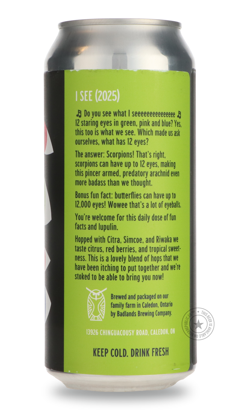 -Badlands- I See-IPA- Only @ Beer Republic - The best online beer store for American & Canadian craft beer - Buy beer online from the USA and Canada - Bier online kopen - Amerikaans bier kopen - Craft beer store - Craft beer kopen - Amerikanisch bier kaufen - Bier online kaufen - Acheter biere online - IPA - Stout - Porter - New England IPA - Hazy IPA - Imperial Stout - Barrel Aged - Barrel Aged Imperial Stout - Brown - Dark beer - Blond - Blonde - Pilsner - Lager - Wheat - Weizen - Amber - Barley Wine - Qu