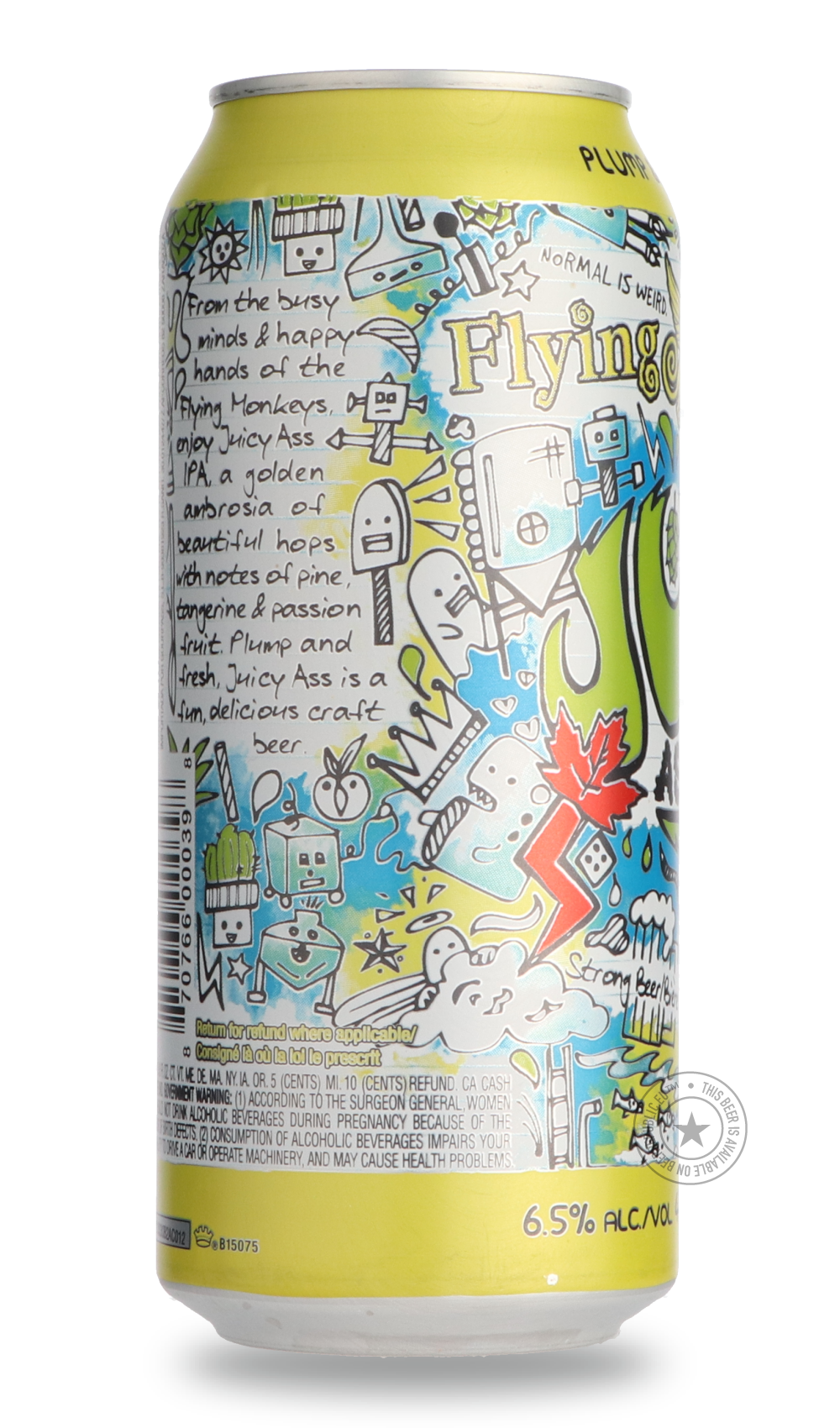 Flying Monkeys- Juicy Ass-IPA- Only @ Beer Republic - The best online beer store for American & Canadian craft beer - Buy beer online from the USA and Canada - Bier online kopen - Amerikaans bier kopen - Craft beer store - Craft beer kopen - Amerikanisch bier kaufen - Bier online kaufen - Acheter biere online - IPA - Stout - Porter - New England IPA - Hazy IPA - Imperial Stout - Barrel Aged - Barrel Aged Imperial Stout - Brown - Dark beer - Blond - Blonde - Pilsner - Lager - Wheat - Weizen - Amber - Barley 