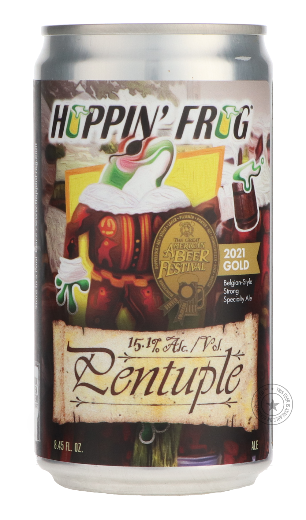 Hoppin' Frog- Pentuple-Pale- Only @ Beer Republic - The best online beer store for American & Canadian craft beer - Buy beer online from the USA and Canada - Bier online kopen - Amerikaans bier kopen - Craft beer store - Craft beer kopen - Amerikanisch bier kaufen - Bier online kaufen - Acheter biere online - IPA - Stout - Porter - New England IPA - Hazy IPA - Imperial Stout - Barrel Aged - Barrel Aged Imperial Stout - Brown - Dark beer - Blond - Blonde - Pilsner - Lager - Wheat - Weizen - Amber - Barley Wi