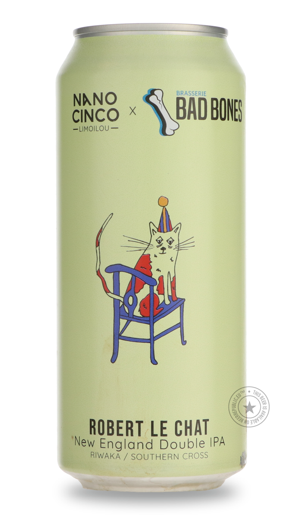 Nano Cinco- Robert Le Chat / Bad Bones-IPA- Only @ Beer Republic - The best online beer store for American & Canadian craft beer - Buy beer online from the USA and Canada - Bier online kopen - Amerikaans bier kopen - Craft beer store - Craft beer kopen - Amerikanisch bier kaufen - Bier online kaufen - Acheter biere online - IPA - Stout - Porter - New England IPA - Hazy IPA - Imperial Stout - Barrel Aged - Barrel Aged Imperial Stout - Brown - Dark beer - Blond - Blonde - Pilsner - Lager - Wheat - Weizen - Am