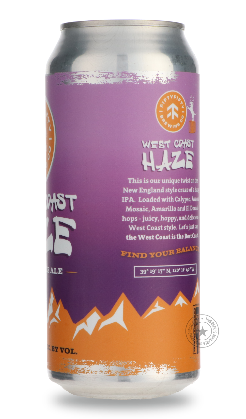 FiftyFifty- West Coast Haze-IPA- Only @ Beer Republic - The best online beer store for American & Canadian craft beer - Buy beer online from the USA and Canada - Bier online kopen - Amerikaans bier kopen - Craft beer store - Craft beer kopen - Amerikanisch bier kaufen - Bier online kaufen - Acheter biere online - IPA - Stout - Porter - New England IPA - Hazy IPA - Imperial Stout - Barrel Aged - Barrel Aged Imperial Stout - Brown - Dark beer - Blond - Blonde - Pilsner - Lager - Wheat - Weizen - Amber - Barle