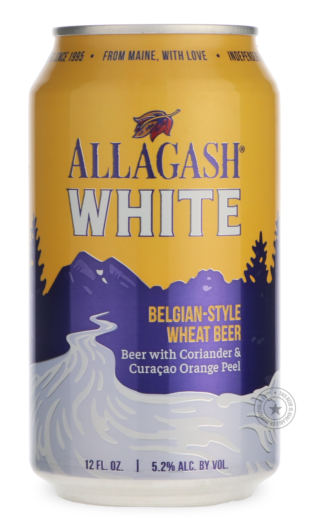 Allagash- White [355ml can]-Pale- Only @ Beer Republic - The best online beer store for American & Canadian craft beer - Buy beer online from the USA and Canada - Bier online kopen - Amerikaans bier kopen - Craft beer store - Craft beer kopen - Amerikanisch bier kaufen - Bier online kaufen - Acheter biere online - IPA - Stout - Porter - New England IPA - Hazy IPA - Imperial Stout - Barrel Aged - Barrel Aged Imperial Stout - Brown - Dark beer - Blond - Blonde - Pilsner - Lager - Wheat - Weizen - Amber - Barl