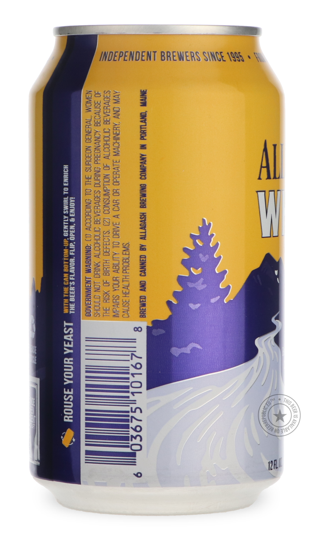 Allagash- White [355ml can]-Pale- Only @ Beer Republic - The best online beer store for American & Canadian craft beer - Buy beer online from the USA and Canada - Bier online kopen - Amerikaans bier kopen - Craft beer store - Craft beer kopen - Amerikanisch bier kaufen - Bier online kaufen - Acheter biere online - IPA - Stout - Porter - New England IPA - Hazy IPA - Imperial Stout - Barrel Aged - Barrel Aged Imperial Stout - Brown - Dark beer - Blond - Blonde - Pilsner - Lager - Wheat - Weizen - Amber - Barl