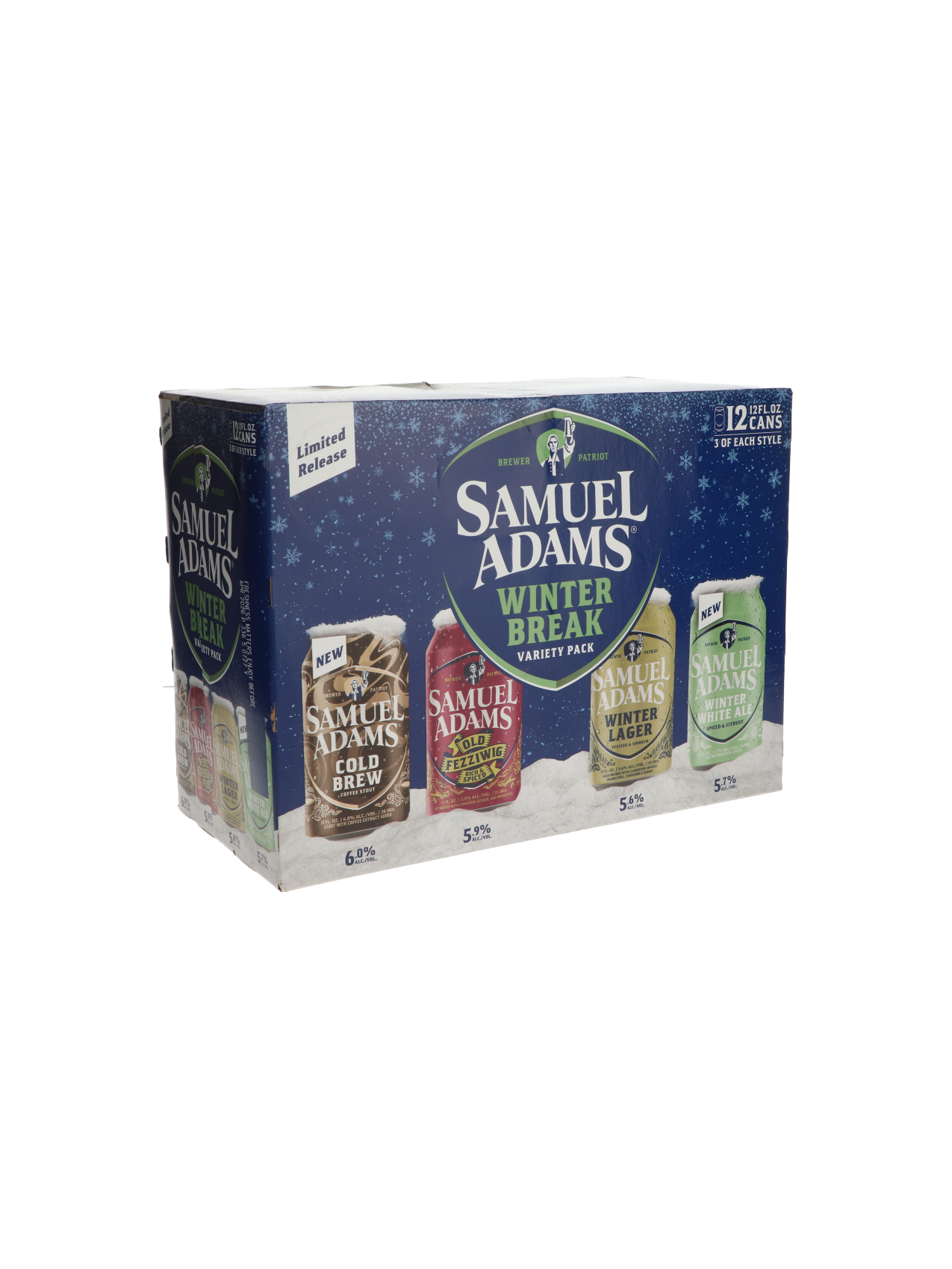 Samuel Adams- Winter Break Variety Twelve Pack-Packs & Cases- Only @ Beer Republic - The best online beer store for American & Canadian craft beer - Buy beer online from the USA and Canada - Bier online kopen - Amerikaans bier kopen - Craft beer store - Craft beer kopen - Amerikanisch bier kaufen - Bier online kaufen - Acheter biere online - IPA - Stout - Porter - New England IPA - Hazy IPA - Imperial Stout - Barrel Aged - Barrel Aged Imperial Stout - Brown - Dark beer - Blond - Blonde - Pilsner - Lager - W