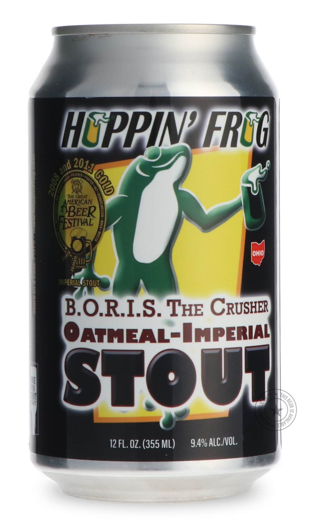 Hoppin' Frog- B.O.R.I.S. The Crusher-Stout & Porter- Only @ Beer Republic - The best online beer store for American & Canadian craft beer - Buy beer online from the USA and Canada - Bier online kopen - Amerikaans bier kopen - Craft beer store - Craft beer kopen - Amerikanisch bier kaufen - Bier online kaufen - Acheter biere online - IPA - Stout - Porter - New England IPA - Hazy IPA - Imperial Stout - Barrel Aged - Barrel Aged Imperial Stout - Brown - Dark beer - Blond - Blonde - Pilsner - Lager - Wheat - We