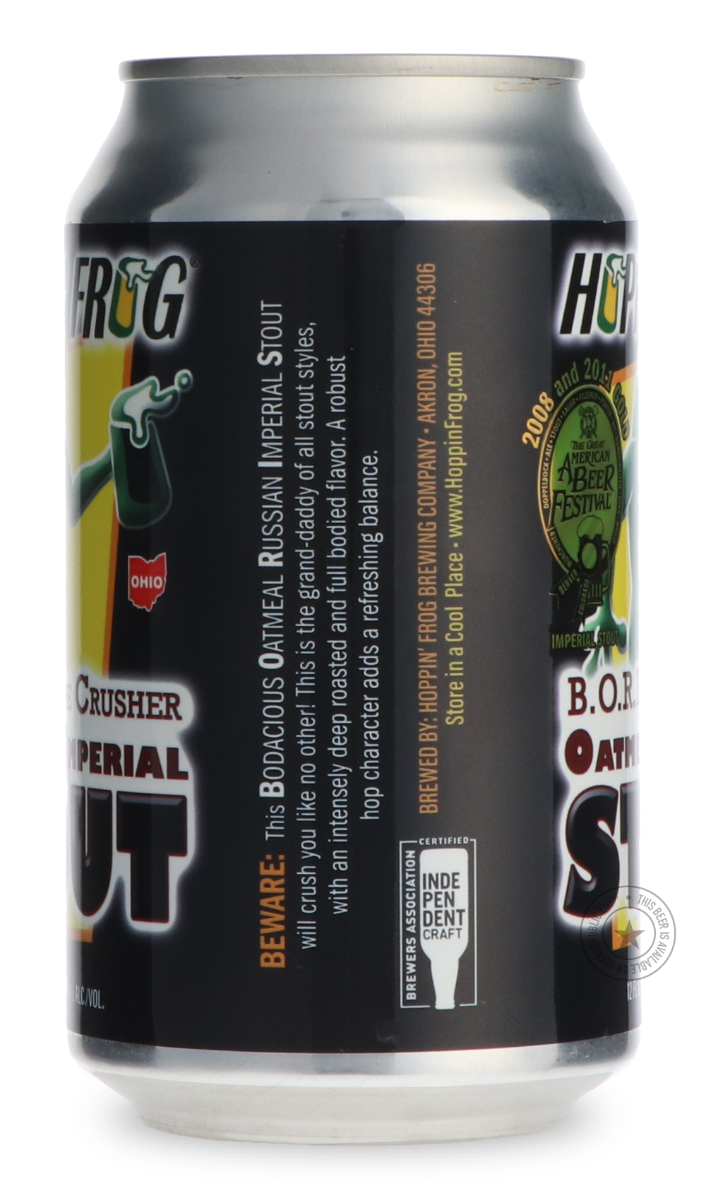 Hoppin' Frog- B.O.R.I.S. The Crusher-Stout & Porter- Only @ Beer Republic - The best online beer store for American & Canadian craft beer - Buy beer online from the USA and Canada - Bier online kopen - Amerikaans bier kopen - Craft beer store - Craft beer kopen - Amerikanisch bier kaufen - Bier online kaufen - Acheter biere online - IPA - Stout - Porter - New England IPA - Hazy IPA - Imperial Stout - Barrel Aged - Barrel Aged Imperial Stout - Brown - Dark beer - Blond - Blonde - Pilsner - Lager - Wheat - We