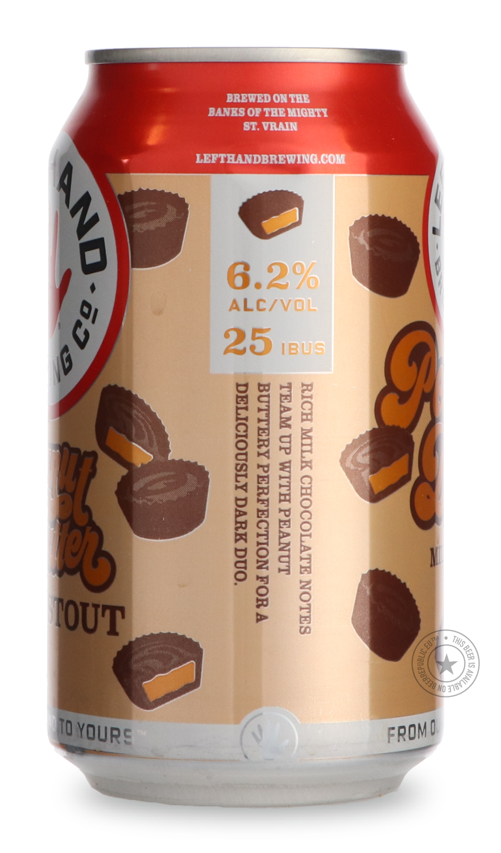 -Left Hand- Peanut Butter Milk Stout-Stout & Porter- Only @ Beer Republic - The best online beer store for American & Canadian craft beer - Buy beer online from the USA and Canada - Bier online kopen - Amerikaans bier kopen - Craft beer store - Craft beer kopen - Amerikanisch bier kaufen - Bier online kaufen - Acheter biere online - IPA - Stout - Porter - New England IPA - Hazy IPA - Imperial Stout - Barrel Aged - Barrel Aged Imperial Stout - Brown - Dark beer - Blond - Blonde - Pilsner - Lager - Wheat - We